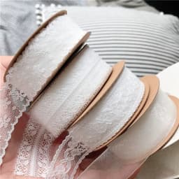 5 Meters Lace Ribbon White Fabric for Gift wrapping Christmas Wedding Decor DIY Crafts Elastic free lace Sewing accessories