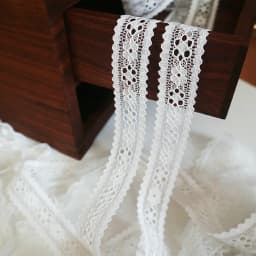 5 Meters Lace Ribbon White Fabric for Gift wrapping Christmas Wedding Decor DIY Crafts Elastic free lace Sewing accessories