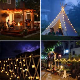 1pc Solar Crystal Ball Fairy String Lights 5M20L Outdoor Waterproof Christmas Decoration Camping Fairy Garland Garden Party