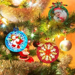 Christmas Tree & Snowflake Round Mold for Epoxy Resin DIY Jewelry Making Pendant Craft Christmas Party Gift Idea