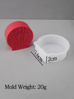 Christmas Ornaments Silicone Candle Mold DIY Handmade Relief Christmas Ball Plaster Resin Craft Casting Molds Home Xmas Decor