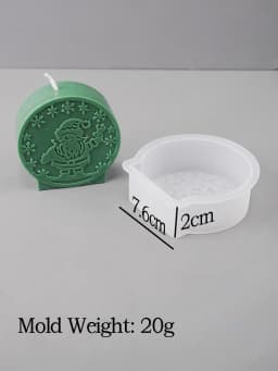Christmas Ornaments Silicone Candle Mold DIY Handmade Relief Christmas Ball Plaster Resin Craft Casting Molds Home Xmas Decor