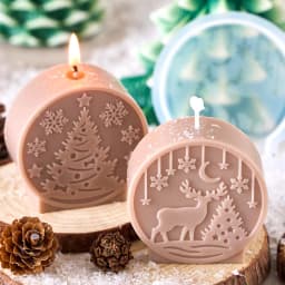 Christmas Ornaments Silicone Candle Mold DIY Handmade Relief Christmas Ball Plaster Resin Craft Casting Molds Home Xmas Decor