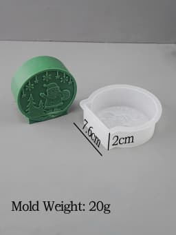 Christmas Ornaments Silicone Candle Mold DIY Handmade Relief Christmas Ball Plaster Resin Craft Casting Molds Home Xmas Decor