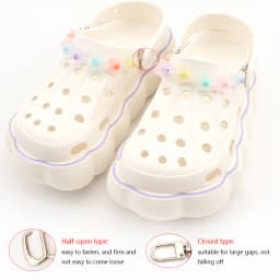 2Pcs Bling Jewelry Shoes Chain Charms Shoe Charm DIY Decoration Clog Sandals Favors Gifts for Party Christmas for Girl Boy