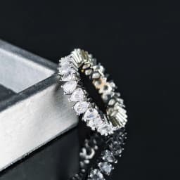 New Trendy Drainage Drip Silver Color Aesthetic Eternity Band Ring for Women Christmas Gift Jewelry Bulk Sell R7972
