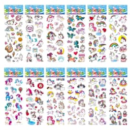 5 Sheets Kids Stickers Puffy Stickers for Children Birthday Christmas New Year Gift for Girl Boy Scrapbooking Cartoon Stickers