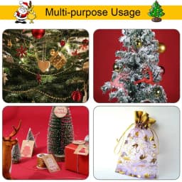 0.2-1MM Metallic Ornament String Silver Gold Color Cord Jewelry Thread for Christmas Tree Hanging Crafts Making Gift Decoratiion