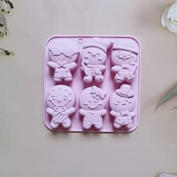 Christmas Gingerbread Man Candy Mold Silicone Mold Cookie Chocolate Baking Cake Mould DIY Christmas Atmosphere Scented Candle