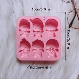 Christmas Gingerbread Man Candy Mold Silicone Mold Cookie Chocolate Baking Cake Mould DIY Christmas Atmosphere Scented Candle