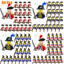 Kids Toys Imperial Navy Building Blocks Red Blue General Soldiers Set Mini Action Figures Toys For Kids Christmas Gifts