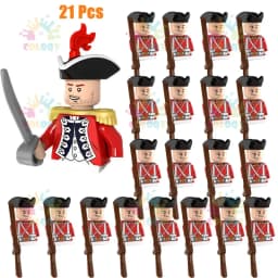 Kids Toys Imperial Navy Building Blocks Red Blue General Soldiers Set Mini Action Figures Toys For Kids Christmas Gifts
