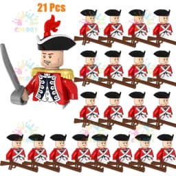 Kids Toys Imperial Navy Building Blocks Red Blue General Soldiers Set Mini Action Figures Toys For Kids Christmas Gifts