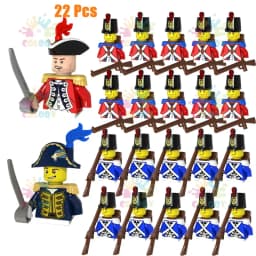 Kids Toys Imperial Navy Building Blocks Red Blue General Soldiers Set Mini Action Figures Toys For Kids Christmas Gifts