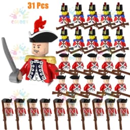 Kids Toys Imperial Navy Building Blocks Red Blue General Soldiers Set Mini Action Figures Toys For Kids Christmas Gifts