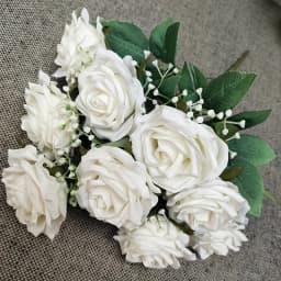 Artificial Peony Silk Flowers 27Heads Bridal Bouquet Wedding Christmas Decoration Flower Home Party Table Decoration Fake Flower