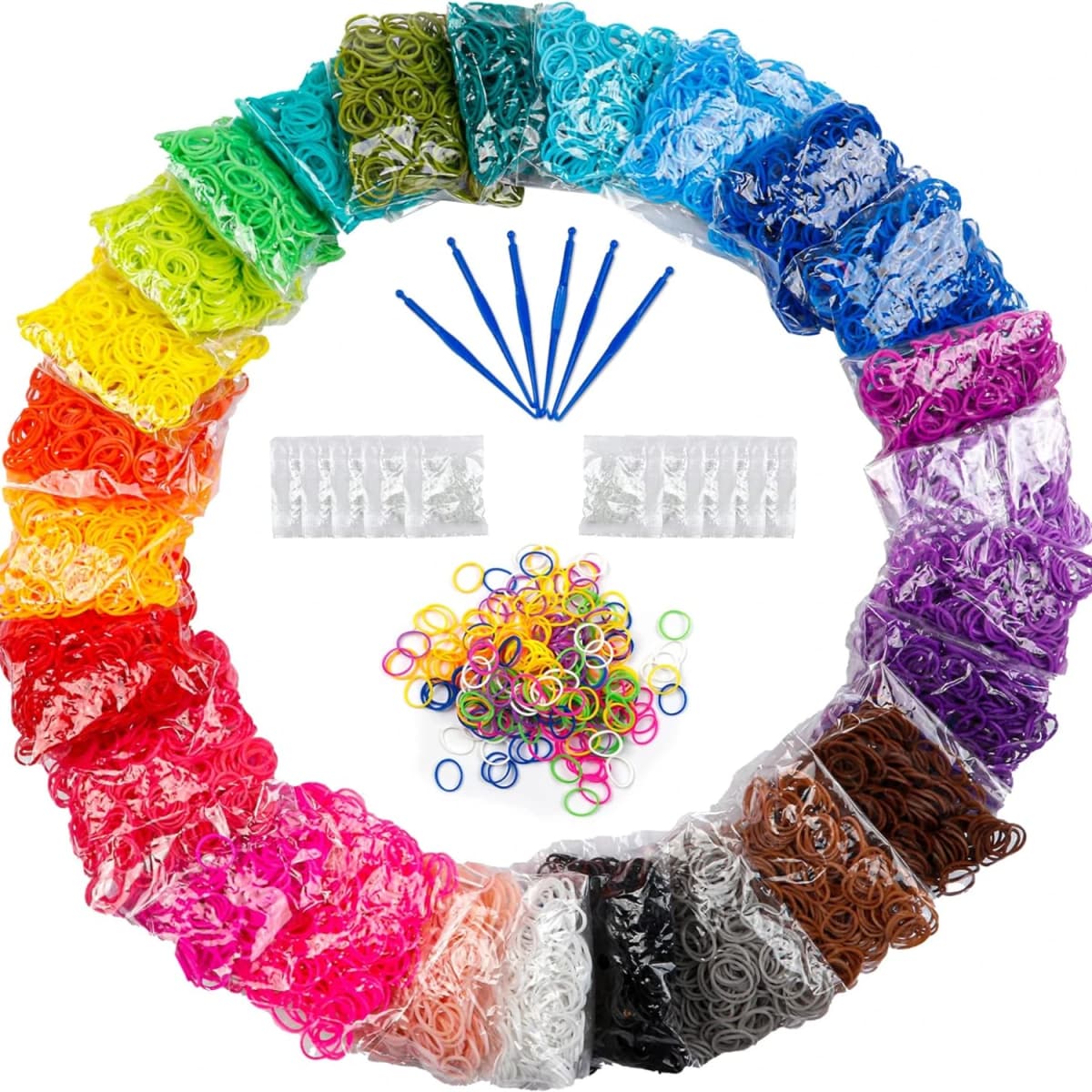 Loom Rubber Bands Refill Kit Premium Bracelet Making Kit for Kids Weaving DIY Crafting Toys Christmas Gift Children Toys