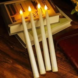 3D Taper Long-pole Candles Lights LED Flameless Pointed Candle Light Battery Electronic Tealight Wedding Christmas Party Decor