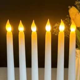 3D Taper Long-pole Candles Lights LED Flameless Pointed Candle Light Battery Electronic Tealight Wedding Christmas Party Decor