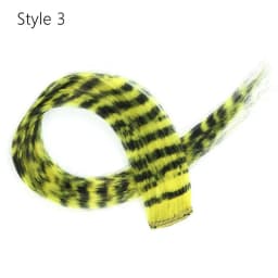 Christmas Stripe Printed Clip in Hair Extensions Synthetic Straight Hair Highlights Colorful 18 Inches Wig Hairpieces Girls