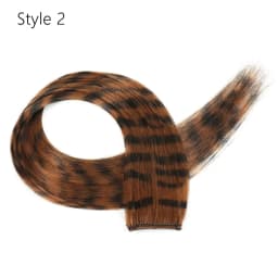 Christmas Stripe Printed Clip in Hair Extensions Synthetic Straight Hair Highlights Colorful 18 Inches Wig Hairpieces Girls