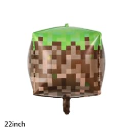 Minecrafte Birthday Party Decoration Aluminum Film Latex Balloon Home Party Decoration Supplies Halloween Christmas Decoration