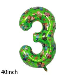 Minecrafte Birthday Party Decoration Aluminum Film Latex Balloon Home Party Decoration Supplies Halloween Christmas Decoration