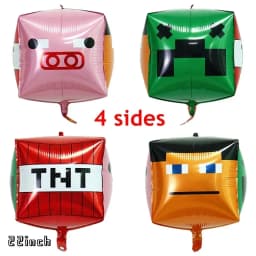 Minecrafte Birthday Party Decoration Aluminum Film Latex Balloon Home Party Decoration Supplies Halloween Christmas Decoration
