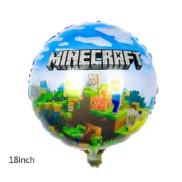 Minecrafte Birthday Party Decoration Aluminum Film Latex Balloon Home Party Decoration Supplies Halloween Christmas Decoration