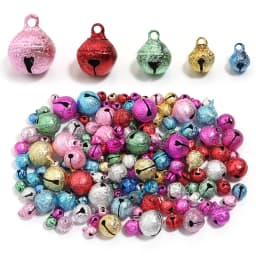 20-50pcs 6 8 10 12 14 mm Iron Jingle Bells Colorful Matte Metal Bells For DIY Christmas Tree Ornament Jewelry Making Accessories