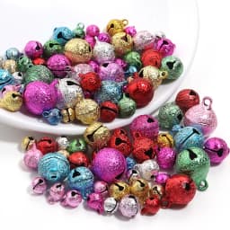 20-50pcs 6 8 10 12 14 mm Iron Jingle Bells Colorful Matte Metal Bells For DIY Christmas Tree Ornament Jewelry Making Accessories