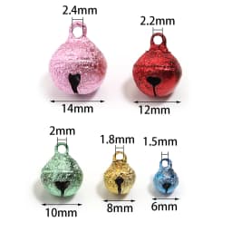 20-50pcs 6 8 10 12 14 mm Iron Jingle Bells Colorful Matte Metal Bells For DIY Christmas Tree Ornament Jewelry Making Accessories