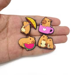 20Pcs Capybara Series Shoe Charms For Slides Sandals, PVC Shoe Decorations Accessories For Christmas Birthday Gift Party Favor