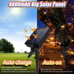 8Colors Outdoor Solar Light Garden Warm/Purple/RGB LED Strip String Fairy Lights Solar Lamp Waterproof Garland Christmas Decor