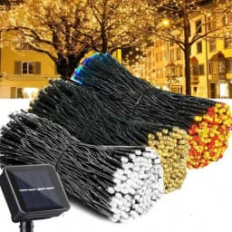 8Colors Outdoor Solar Light Garden Warm/Purple/RGB LED Strip String Fairy Lights Solar Lamp Waterproof Garland Christmas Decor