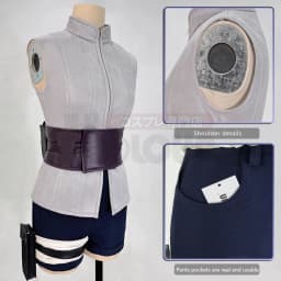 HOLOUN Anime Hyuga Hinata Cosplay Costume Wig Top Shorts Waist Bag Christmas Gift