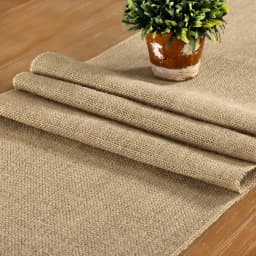 Natural Jute Burlap Table Runner Farmhouse Jute Fabric Chair Sashes Placemat Thanksgiving Rustic for Dining Christmas Home Decor