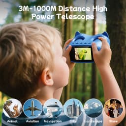Microscope and Telescope 2 in 1Children's optical educational toys 2MP HD Camera Microscope 1000x magnification Christmas Gifts