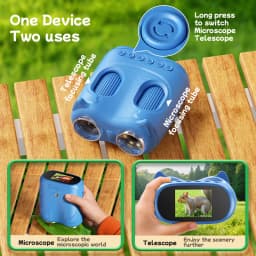Microscope and Telescope 2 in 1Children's optical educational toys 2MP HD Camera Microscope 1000x magnification Christmas Gifts