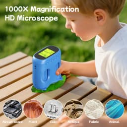 Microscope and Telescope 2 in 1Children's optical educational toys 2MP HD Camera Microscope 1000x magnification Christmas Gifts