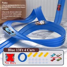Flexible Race Track Children Toys DIY Double-track Racing Car Ramp Compatible 1/64th Cars Portable Rolls Up Boy Christmas Gift