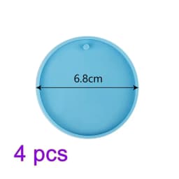 4Pcs Christmas Ball Ornament Resin Mold DIY Round Shape Keychain Pendant Silicone Mould Xmas Tree Hanging Pendant Casting Tool