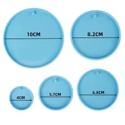 4Pcs Christmas Ball Ornament Resin Mold DIY Round Shape Keychain Pendant Silicone Mould Xmas Tree Hanging Pendant Casting Tool