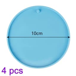 4Pcs Christmas Ball Ornament Resin Mold DIY Round Shape Keychain Pendant Silicone Mould Xmas Tree Hanging Pendant Casting Tool