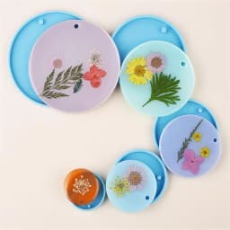 4Pcs Christmas Ball Ornament Resin Mold DIY Round Shape Keychain Pendant Silicone Mould Xmas Tree Hanging Pendant Casting Tool