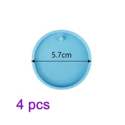 4Pcs Christmas Ball Ornament Resin Mold DIY Round Shape Keychain Pendant Silicone Mould Xmas Tree Hanging Pendant Casting Tool
