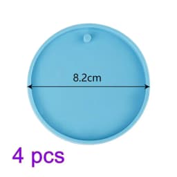 4Pcs Christmas Ball Ornament Resin Mold DIY Round Shape Keychain Pendant Silicone Mould Xmas Tree Hanging Pendant Casting Tool