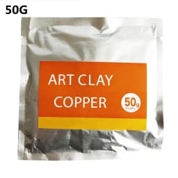10g/50g Art Copper Clay Handmade DIY Copper Decoration Couple Ring Pendant Gift Copper Mud Christmas Wood Grain Gold