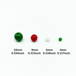 4/6/8/10mm Red Green White Christmas Color Acrylic Round Beads For Jewelry Making DIY Necklace Bracelet Earrings Charms Supplies