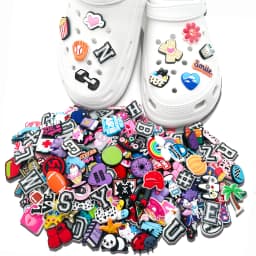 Random 10-200Pcs Shoe Charms , PVC Shoe Decorations Accessories for Christmas, Birthday, Party, Gift Shoes Pins for Men Women
